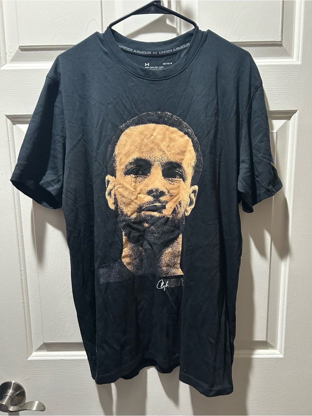 NWT Under Armour Stephen Curry 2,974 Face Graphic Heavyweight Short Sleeve Tee
